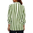 thumbnail image 4 of Womens Linen Tops Women's Striped Button-Up Blouses, Collared Long Sleeve Casual Shirt, Lightweight Loose Dress Tops Workwear, 4 of 6