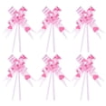 thumbnail image 1 of Unique Bargains 3.3inch Pull Bows Gift Wrapping Pull Bow Heart Pattern Baskets Present Bows Ribbon Pink 100 Pcs, 1 of 6