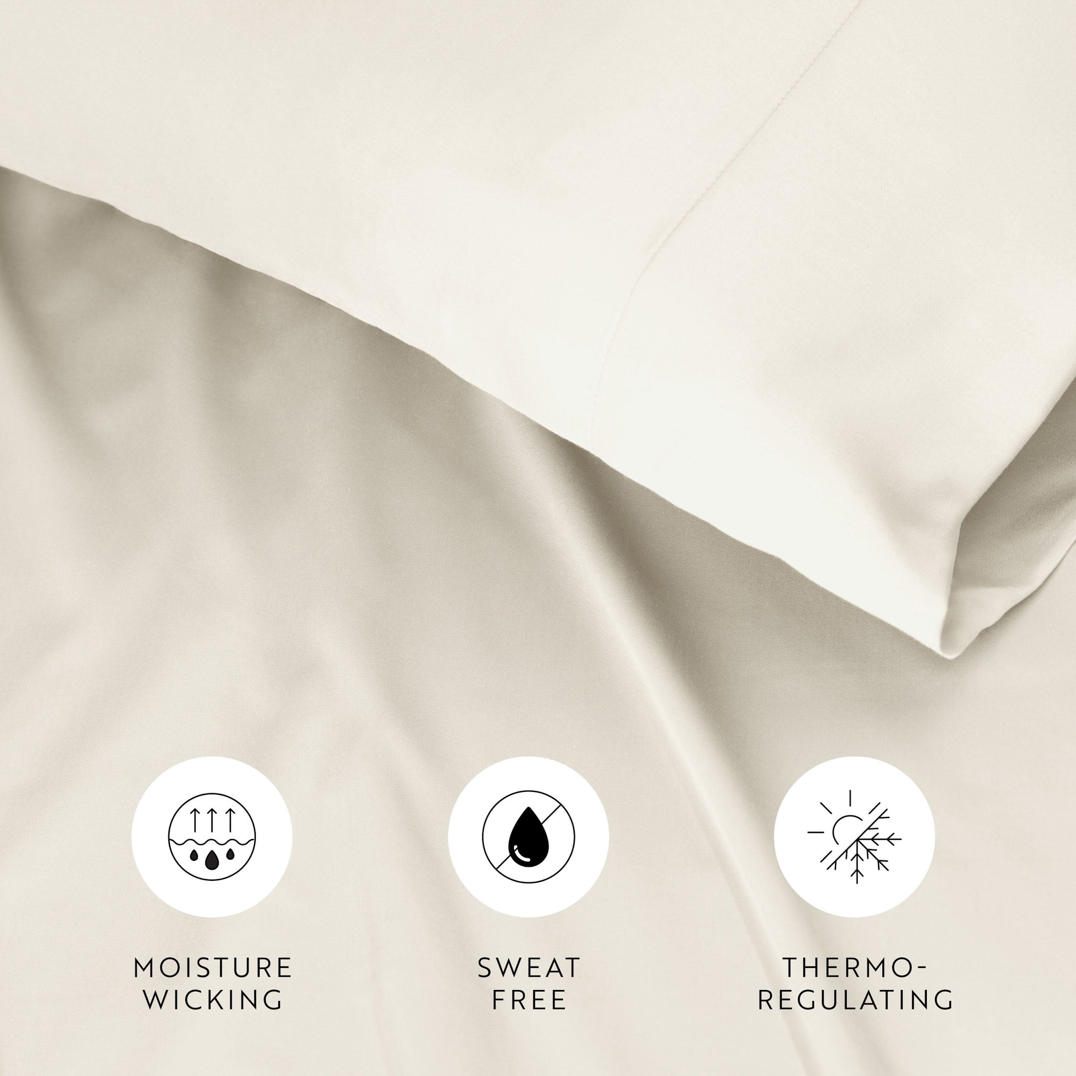 Luxury Cooling 100% Rayon From Bamboo Silky Soft Bed Sheets Set Ivory Full Size Bedding by Comfort Canopy