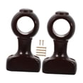 thumbnail image 1 of 2 soportes para barra de cortina, soporte de madera para barra de cortina, soportes para barra de cortina para dormitorio Café oscuro, 1 of 9
