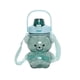 thumbnail image 2 of Botella de agua para osos adorables de gran capacidad - 1400 ml de plástico grado alimentario, tapa de pajita resistente a fugas, azul rosa, púrpura verde, vaso portátil para deportes para viajes al, 2 of 6