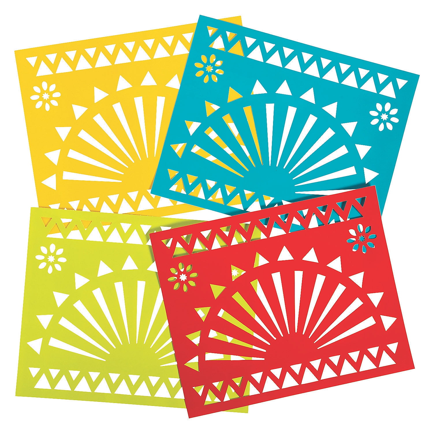 Fiesta Paper Placemat W/Cutouts Party Supplies 25 Pieces Walmart