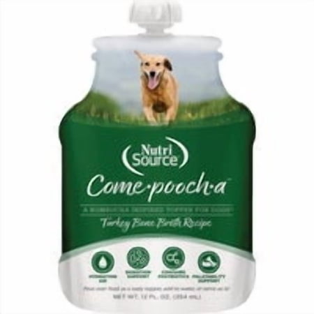 ADMC NutriSource Come-Pooch-a Bone Broth Dog Food Topper - Pack of 10