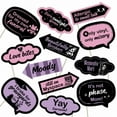 thumbnail image 4 of Emo Party Photo Booth Props, 12-Piece Black & Pink Decorations for Birthday, Concert, Halloween & Theme Party Supplies, 4 of 5