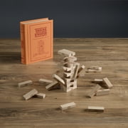 WS Game Company Jenga Vintage Bookshelf Edition, Wood Stacking Game Set