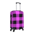 thumbnail image 3 of Disketp Purple Black Buffalo Plaid Elastic Travel Luggage Cover Travel Suitcase Protective Cover For Trunk Case Apply To 18''-32'' Suitcase Cover (Luggage not included)-Medium, 3 of 9