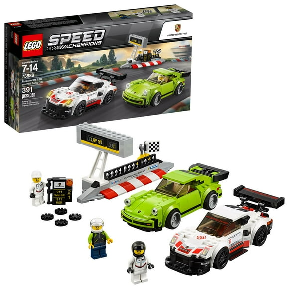 LEGO Speed Champions Porsche 911 RSR and 911 Turbo 30 75888 Building Kit (391 Piece)