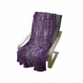 thumbnail image 4 of Purple Mandala Soft Flannel Fleece Throw Blanket, Round Swirls Healing Cosmos Growth Image, Cozy Plush for Indoor and Outdoor Use, 60" x 80", White Purple, by Ambesonne, 4 of 6