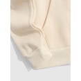 thumbnail image 5 of ZAFUL Men's Junior Tenager Letter Graphic Printed Fleece-lined Hoodie Light Yellow XL, 5 of 6