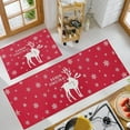 thumbnail image 4 of TUITOONM 2 Pieces Red Christmas Kitchen Runner Rugs Sets Floor Mat Water Absorbent Non-Slip Floor Mat Soft and Comfortable Festival Home Decor, 4 of 5