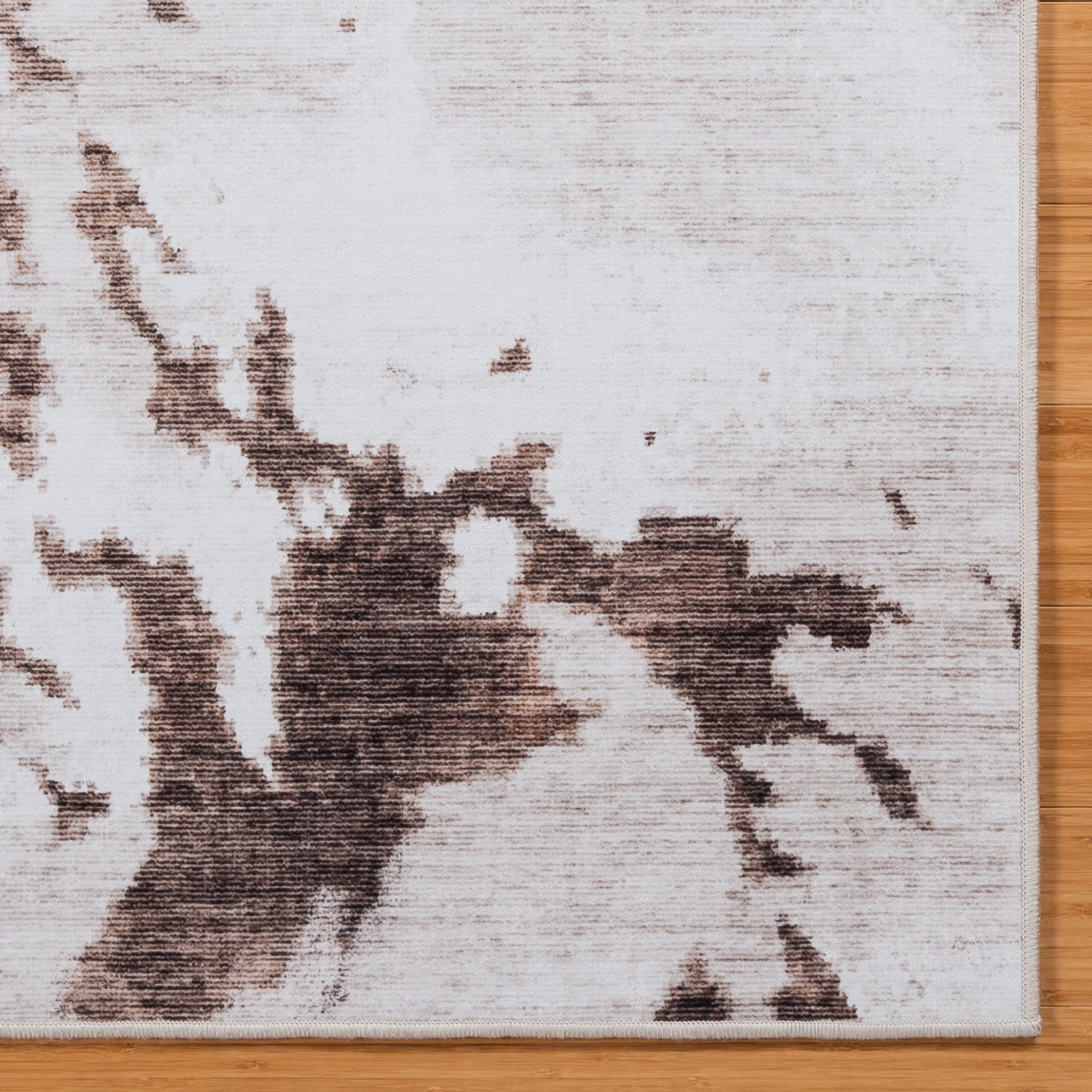 Crystal Print Charley Modern Animal Print Cow Area Rug, 2x6