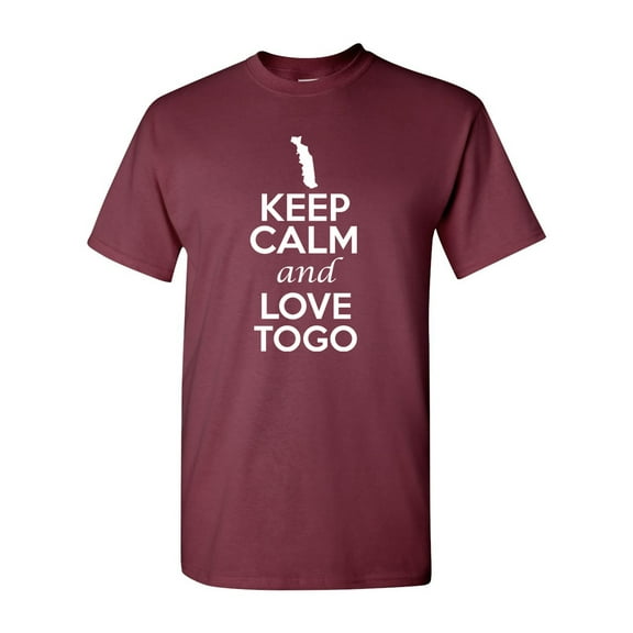 Keep Calm And Love Togo Country Novelty Patriotic Adult T-Shirt Tee