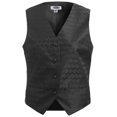 thumbnail image 1 of Edwards Garment Women's V-Neck Brocade Pattern Vest, Black, X-Large, 1 of 1