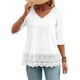 thumbnail image 1 of Camisas Y Tops de Verano de Mujer Estilo Bosque Francés Camisa de Bordado Hueco Cuello Redondo de Poliéster Camisas de Manga Corta para Mujeres Verano, 1 of 9