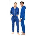 thumbnail image 2 of Notus Unisex Adult Onesie One Piece Pajama Romper Hooded Zip Sleepwear Jumpsuit for Men and Women Royal Blue XL, 2 of 6