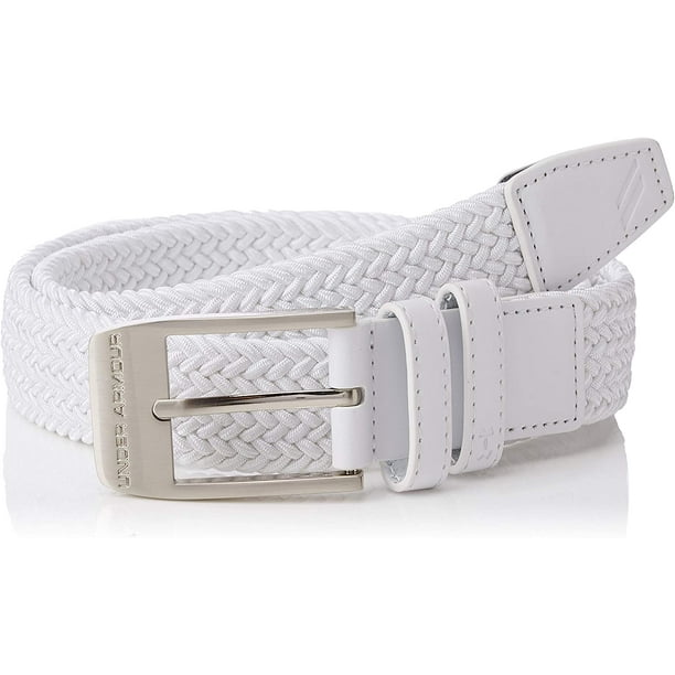 Under Armour Men's Braided Belt 2.0, White (100)/White,38 