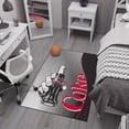 thumbnail image 5 of Ottomanson Coca-Cola Vintage Non-Slip Rubberback 3x5 Machine Washable Area Rug, 3'3" x 5', Black/Red, 5 of 7