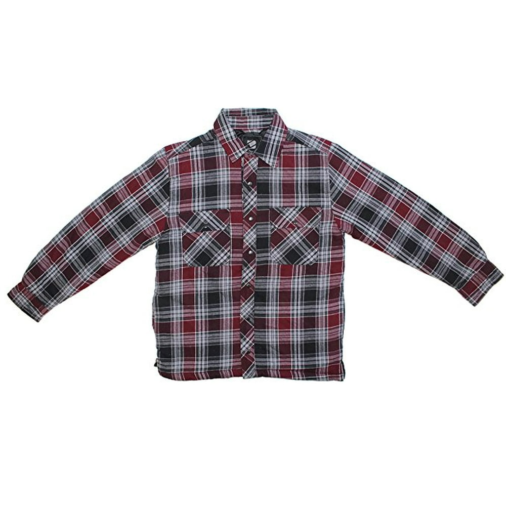 BC Clothing - BC Clothing Men's Plaid Shirt Jacket With Quilted Lining ...