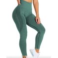 thumbnail image 3 of Leggings sin costuras para mujer Cintura alta Contorno de sonrisa Entrenamiento Pantalones de yoga Levantamiento de glúteos Medias de control de barriga Adepaton LRWJ019-20, 3 of 4