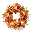 thumbnail image 1 of Dsscvnef Autumn Wreath Hanging Maple Leaf Pumpkin Wreath Door Hanging Simulation Wreath Wreath, 1 of 7