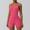 thumbnail image 2 of IROINNID Rompers for Women Shorts Casual Elastic Romper Jumper Beach Sleeveless Straight Jumpsuits Summer Loose Vacation Outfits(Pink,XL), 2 of 4
