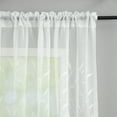 thumbnail image 6 of VOGOL White Leaves Embroidered Sheer Curtain Panels Set of 2, Farmhouse Airy Voile Sheer for Bedroom, 52x84 inches, Rod Pocket, 6 of 7