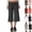 Dark Gray, variant on UDAUDU Womens Fold Over Gaucho Pants Low Rise Wide Leg Capris for Women Flowy Going Out Yoga Bottoms Wide Leg Capri Pants Navy L