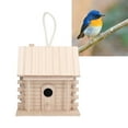 thumbnail image 1 of Casa de Pájaros de Madera, Casa de Madera Colgante no irritante natural amigable para el medio ambiente para la decoración de la casa interior para pájaro para decoración al, 1 of 7
