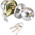 thumbnail image 7 of Doorknob, 1 Pack Entry Doorknobs Lock with Keys, for Front Door, Exterior and Interior Doors, Satin Nickel Finish, 7 of 7