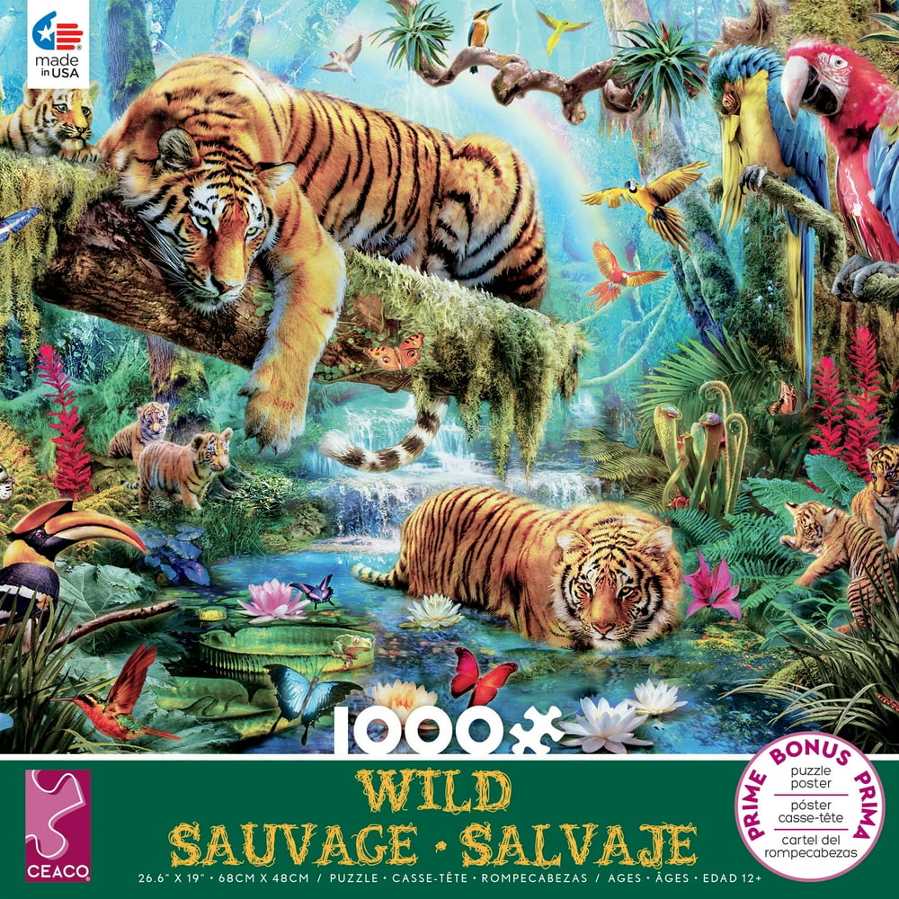 Ceaco Wild Idyllic Tiger 1000 Piece Jigsaw Puzzle