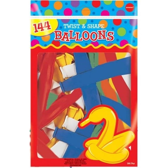 Amscan 115917 Animal Twist & Shape Balloons - Pack of 144