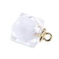 thumbnail image 4 of 10pcs Colgantes Cristales Accesorios de Manualidades para Fabricación de Joyas Horquillas Adorno de Ropas Blanco Yinane Colgante de cristal poligonal de la bola, 4 of 8