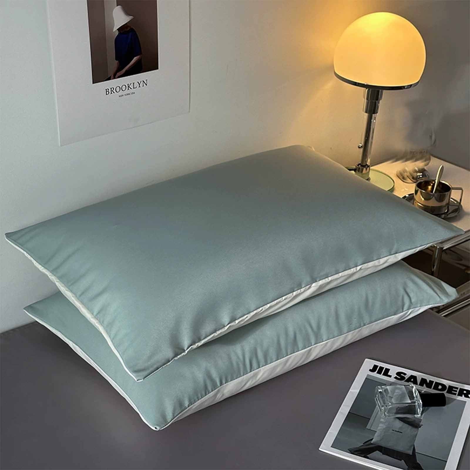 Specollect 10Pcs Breathable Ice Silk Pillowcase Friendly for Hair and Skin with Hidden Zipper, Softer Than Silk Pillow Cases Smooth Cooling Pillow Covers for Sleeping，Hotel Quality 15x15x4cm