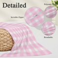 thumbnail image 3 of Pink Checkered Body Pillow Cover 20 x 54 Inch Decorative Pillow Cover Farmhouse Plaid Buffalo Elegant Lumbar Pillowcase Seasonal Rectangle Cushion Case for Couch Sofa Bed Living Room, 3 of 9