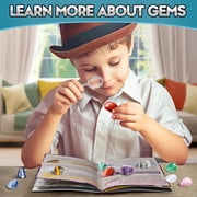 Piano Potato Gems Dig Kit for Kids, STEM Science Toy with 12 Genuine Gemstones - Archaeology Excavation Kit Includes Keychain & Display Stand, Educational Gift for Boys & Girls Ages 6+