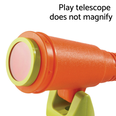 Blue Rabbit Play Mega Telescope for Outdoor Playsets, Orange/Lime Green