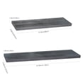 thumbnail image 2 of Set of 2 Modern and Contemporary Black Oak Floating Shelf, 2 of 4