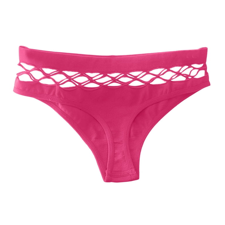 TOWED22 Cotton Underwear for women Bikini Panties High Cut Ladies Hipster  Breathable Stretch Cheeky Panty(Hot Pink,L) 