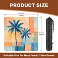 thumbnail image 2 of Mahjong Mat 31.5" x 31.5" Abstract Tropical Palm Trees Geometric Pastel Non-Slip Noise Reduction American Mahjong Tiles Table Cover for Dominoes Poker Card Board Games Gift, 2 of 8