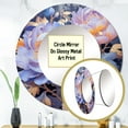 thumbnail image 3 of Designart "Retro Blue And Pink Peonies In Full Bloom" Poppies Rund Mirror For Wall Decor - Large Gold Round Print Mirror - Round Traditional Mirror - Wall Mounted Round Large Mirror - 23" x 23", 3 of 6