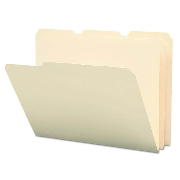Smead Poly File Folder, 1/3-Cut Tab, Letter Size, Manila, 12 per Pack (10510)