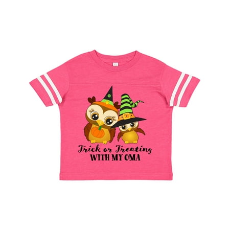 

Inktastic Trick or Treating with my Oma with Cute Witch Owls Gift Toddler Boy or Toddler Girl T-Shirt