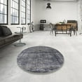 thumbnail image 4 of Ahgly Company Machine Washable Indoor Rectangle Industrial Modern Gunmetal Gray Area Rugs, 2' x 4', 4 of 7