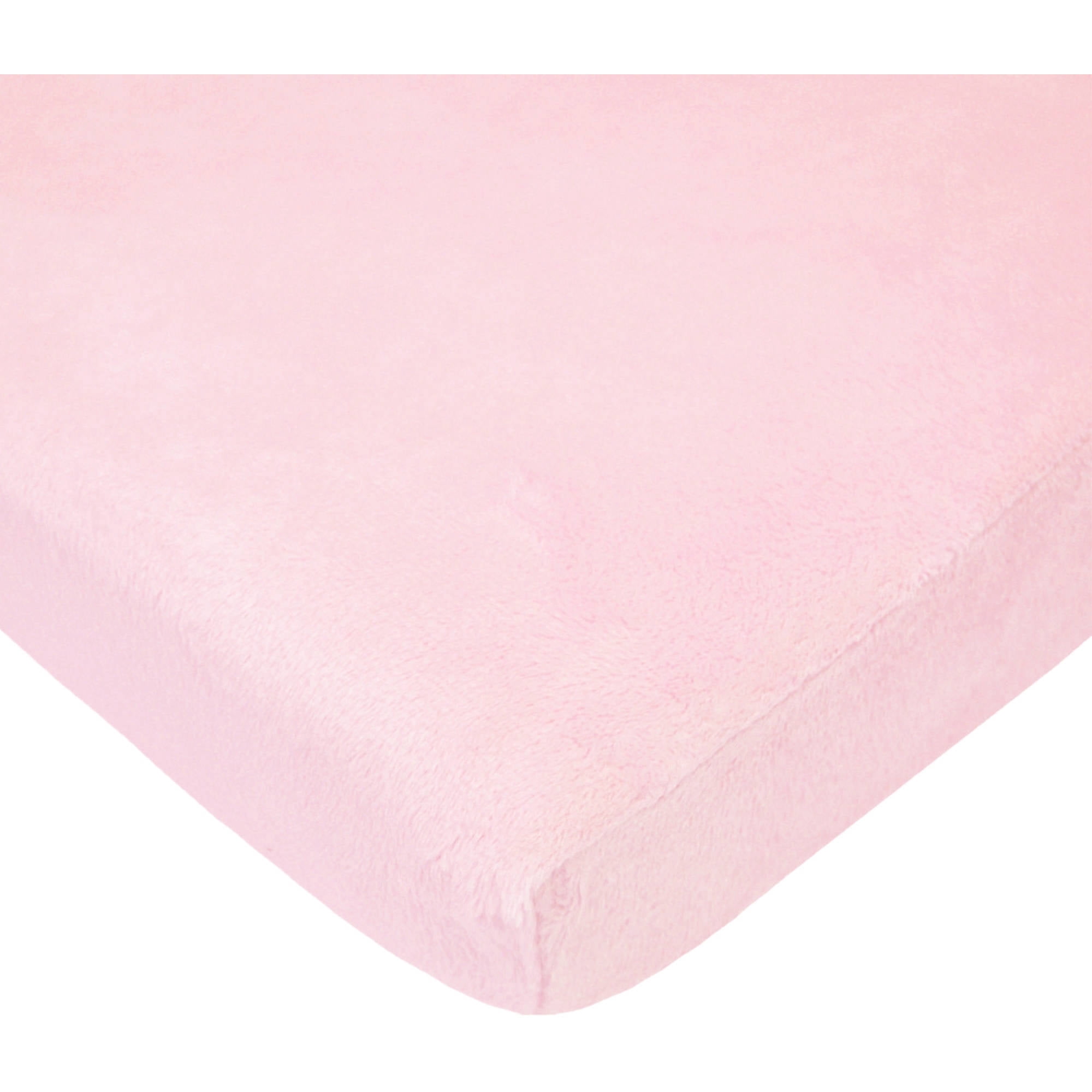 TL Care Heavenly Soft Chenille Fitted Mini Crib Sheet 24" x 38", Warm and Cozy Chenille Portable Sheet, Pink, for Boys and Girls, Fits Most Pack N Play Mattresses