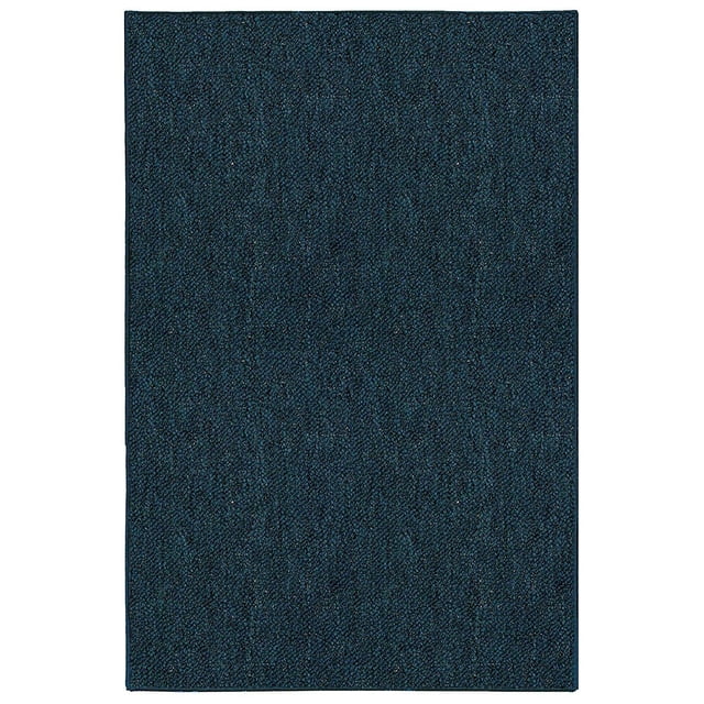 Saturn Collection Solid Color Indoor Outdoor Area Rug Teal - 2' x 6'