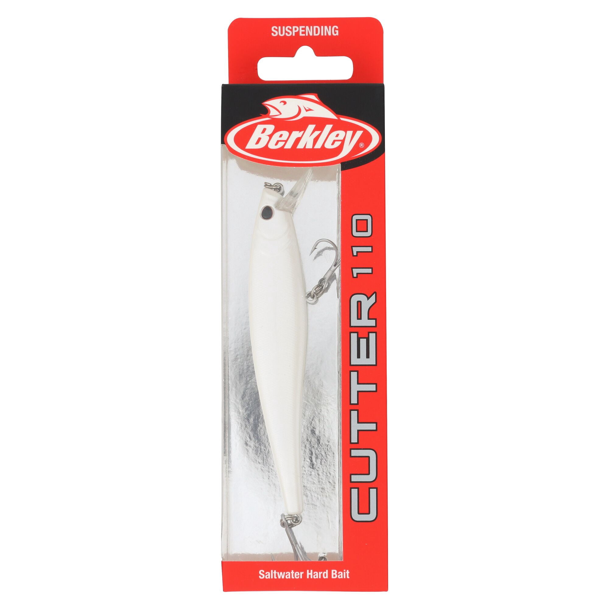 Berkley Cutter Saltwater, 4.3 in, Jerkbaits, Pearl White (1 Count)