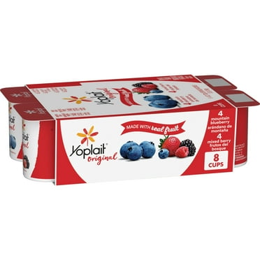 Yoplait Original Low Fat Yogurt Variety Pack, 8 Yogurt Cups, 48 oz