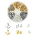 thumbnail image 1 of Jewelry Making Kits DIY Zinc Alloy Lobster Claw Clasps & 304 Stainless Steel Open Jump Rings & Brass Bead Tips Making Findings Kits 5~12x0.6~6mm 26-27, 1 of 5
