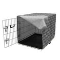 thumbnail image 3 of Floral Dog Crate Cover, Digitally Generated Greyscale Tone Repetitive Exotic Flowers Pattern, Easy to Use Pet Kennel Cover Small Dogs Puppies Kittens, 7 Sizes, Grey and Charcoal Grey, by Ambesonne, 3 of 6
