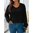 thumbnail image 3 of QINCAO Womens Plus Size Tops Hooded Sweatshirt Crew Neck Pullover Long Sleeve Shirts 1X-5X, 3 of 4